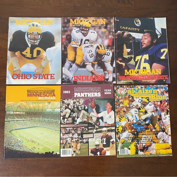 1980-1989 Lot Of 24 Michigan Wolverine Football Sports Magazine Memorabilia RARE - Picture 5 of 6